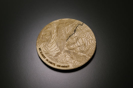 Colorado 14er Topo Coaster